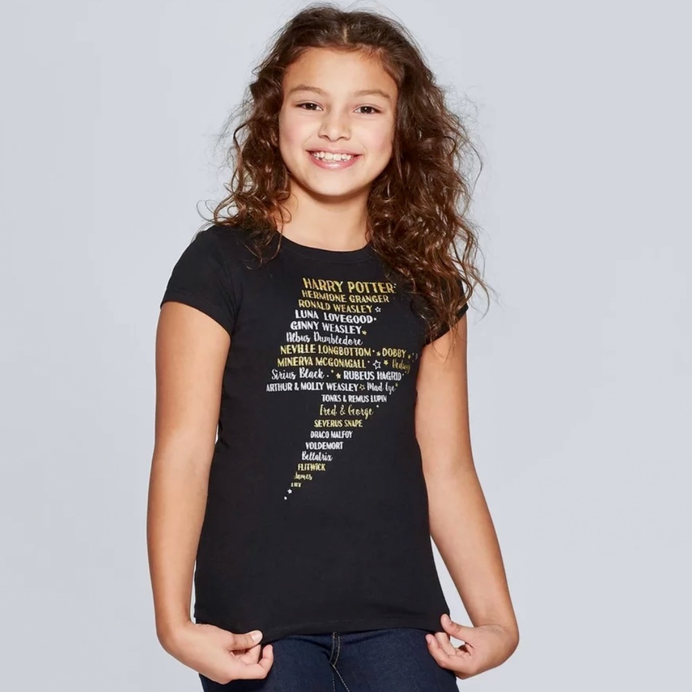 Harry Potter girls bolt names shirt